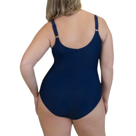 NWOT Roots One-Piece Swimsuit | Navy Dots - Picture 4 of 8